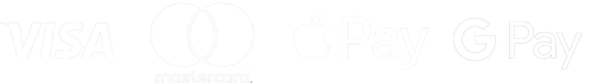 Visa, Mastercard, Maestro, Apple Pay, Google Pay Accepted